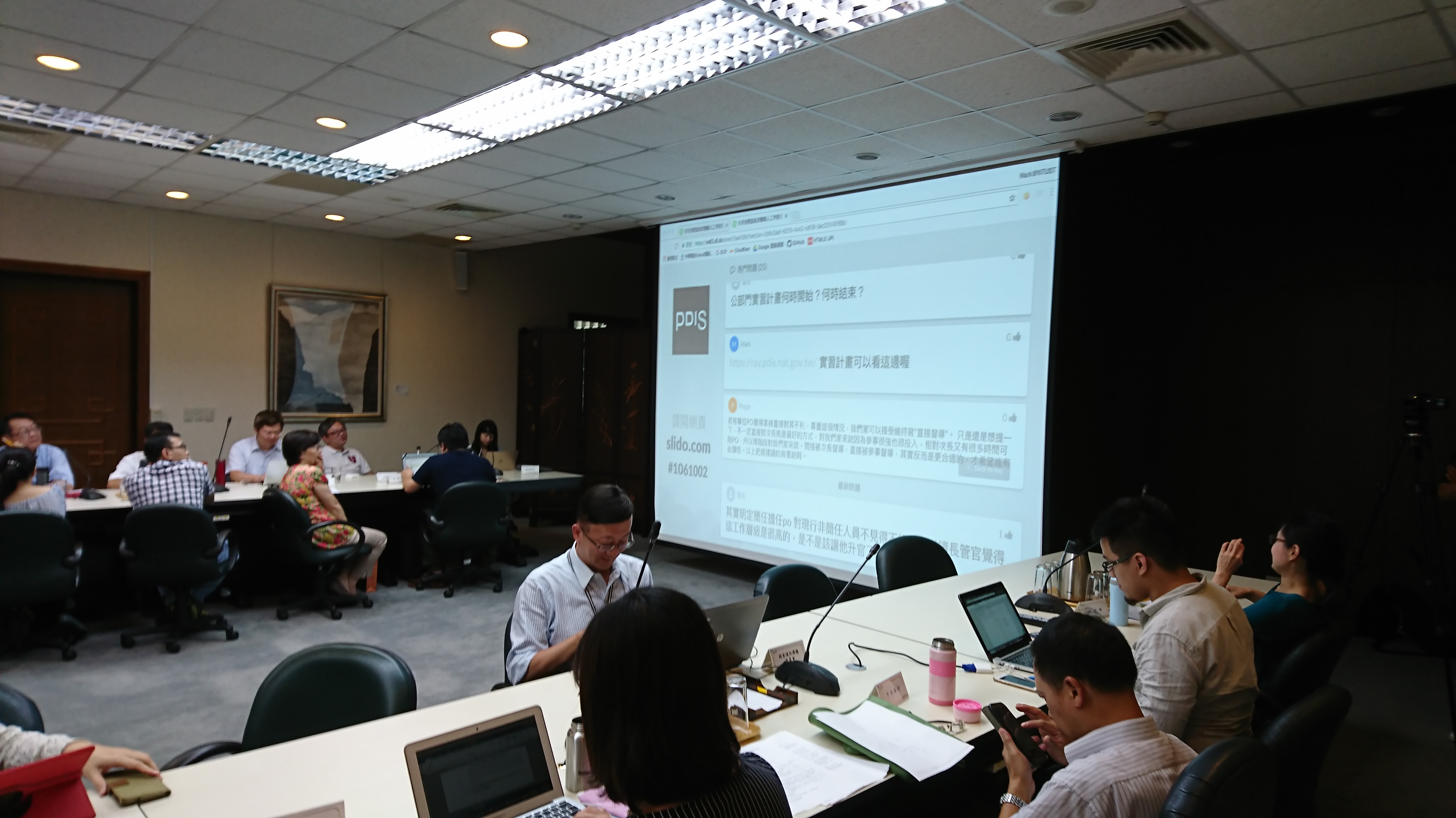 The sli.do is used at the PO monthly meeting to deal with the anonymous questions raised by the participants.